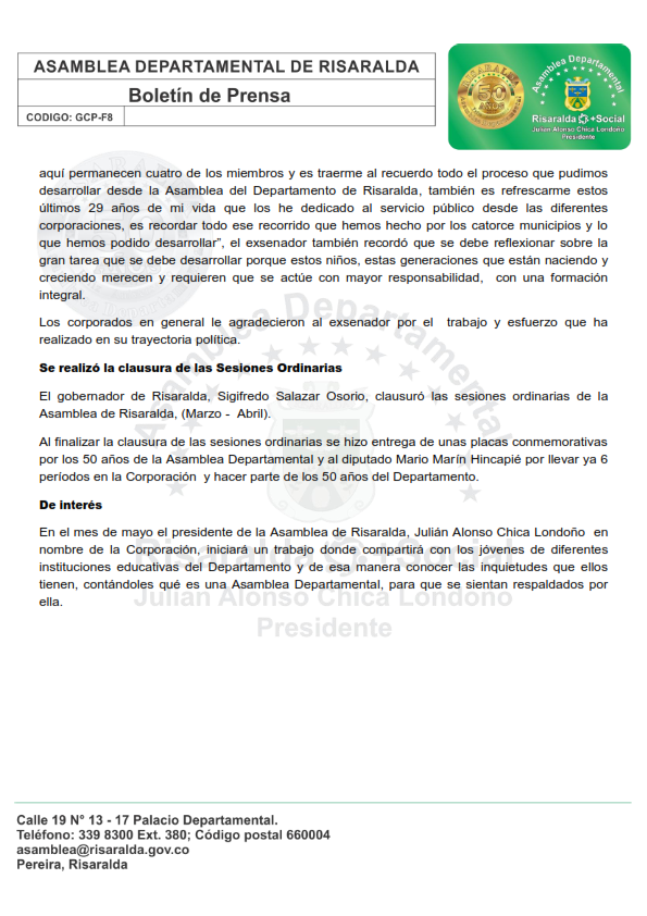 30 de abril Boletín Asamblea de Risaralda de 2017 002