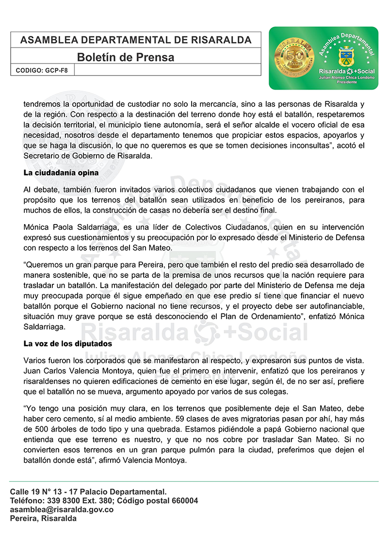 Boletín Asamblea de Risaralda 6 de abril de 2017 002