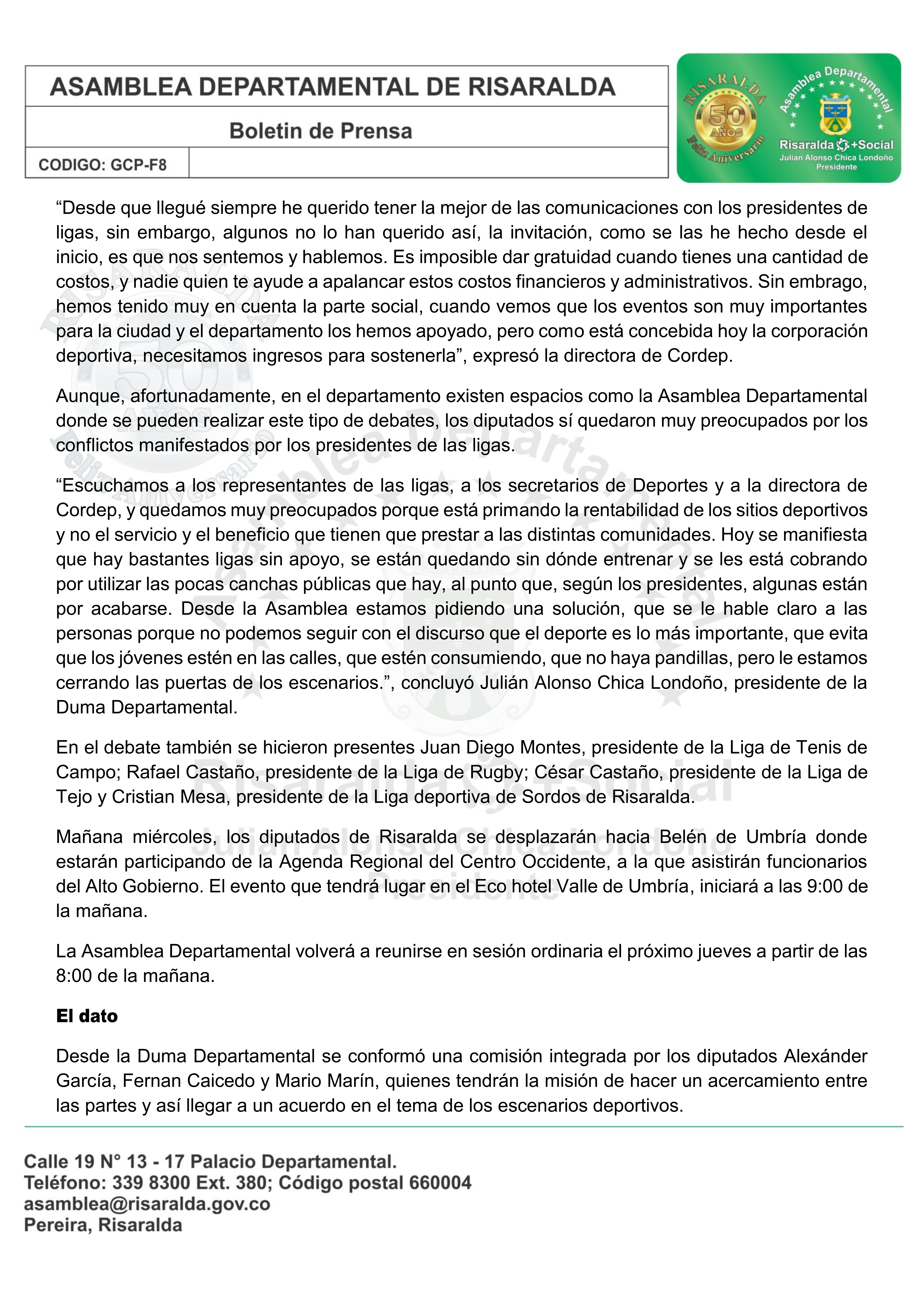 Boletín de Prensa 21 de marzo Asamblea Departamental 002